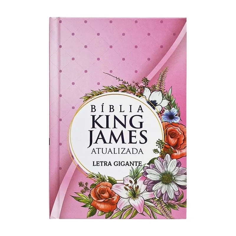 Bíblia King James atualizada letra gigante capa dura - poá