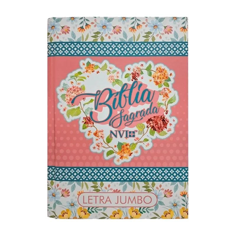 Bíblia Jumbo Nvi - Capa Dura - Coração Floral
