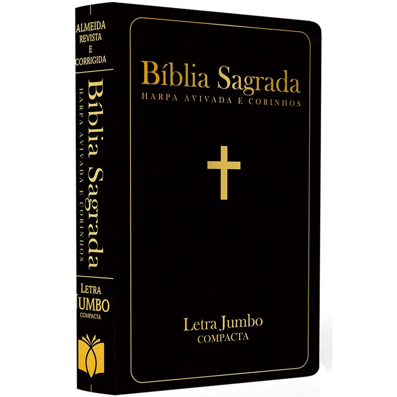 Bíblia Sagrada com Harpa Avivada e Corinhos | ARC | Letra Jumbo | Capa Semiflexível Preta