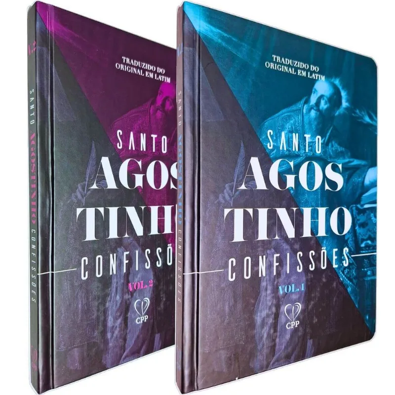 Coleção Santo Agostinho Confissões Volumes 1 E 2 Traduzido Do Original Em Latim Capa Dura Casa Publicadora Paulista