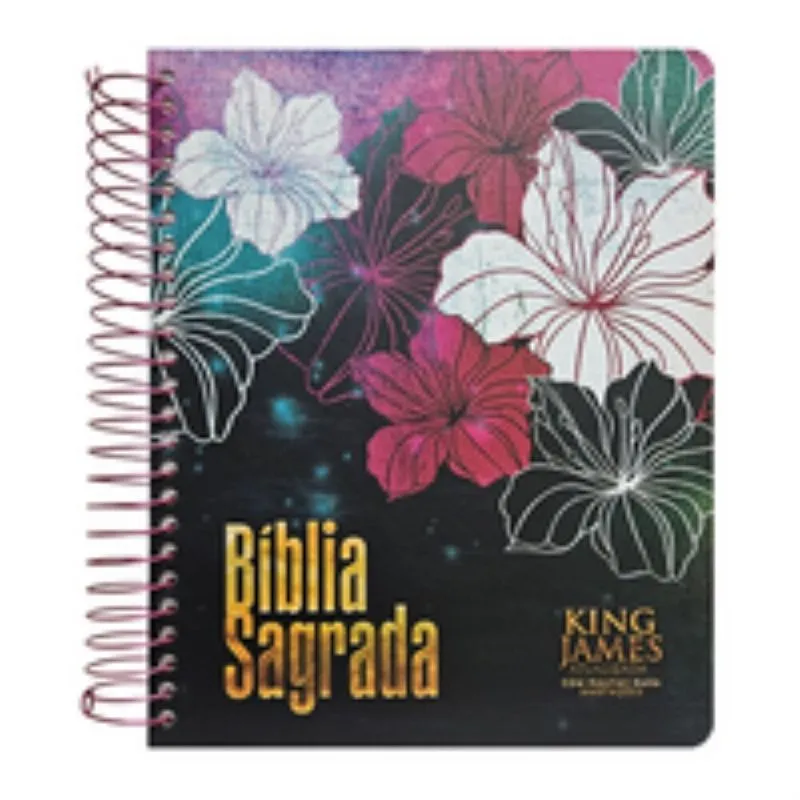 Bíblia Para Anotações - Kja - Floral Magenta