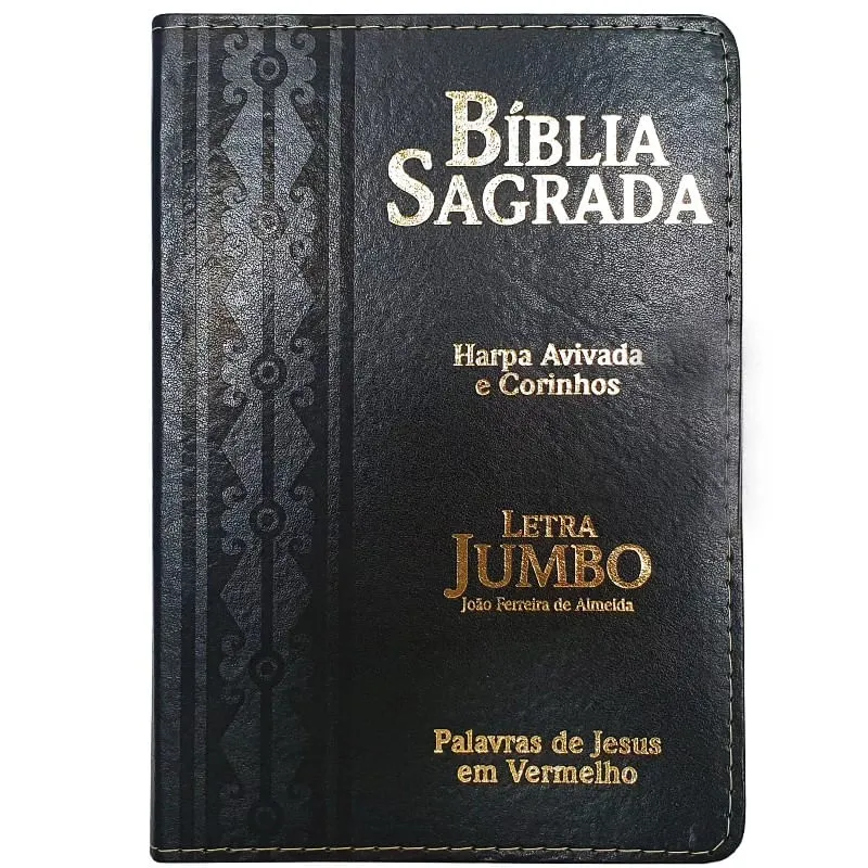 Bíblia Rc - Letra Jumbo Com Harpa Avivada - C/ Índice - Preta - Cpp Cpp