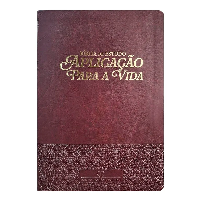 Bíblia de Estudo Aplicação Para Vida | ARC | Full Color | Capa PU Luxo Bordô