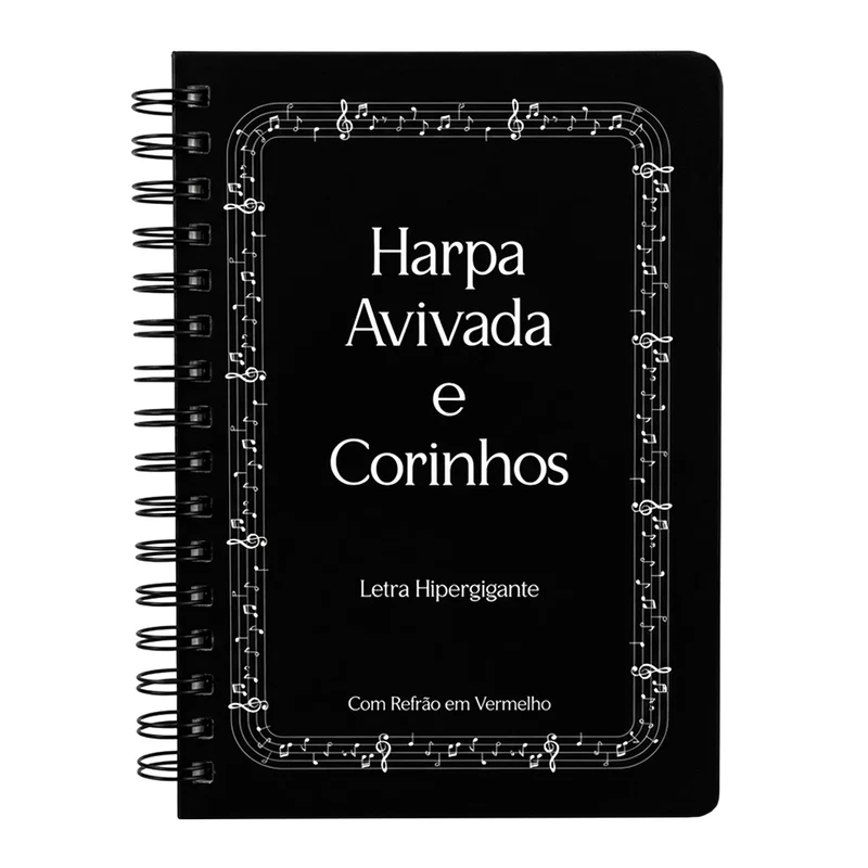 Harpa Avivada e Corinhos Partitura | Letra Hipergigante | Capa Dura