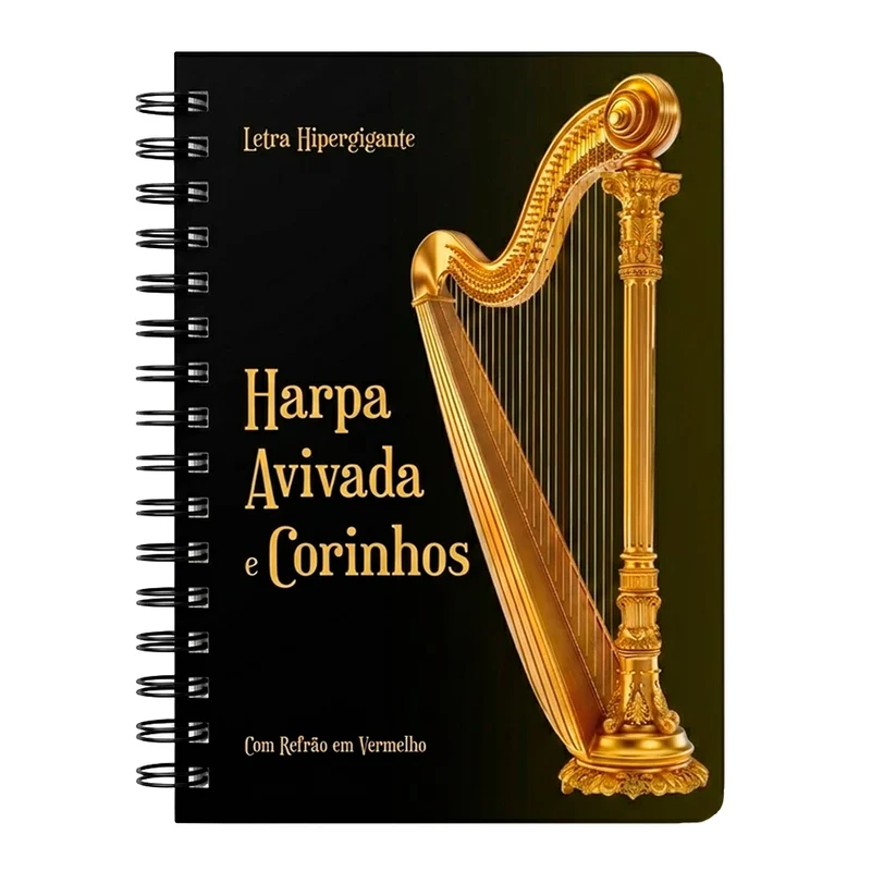 Harpa Avivada e Corinhos Harpa Dourada | Letra Hipergigante | Capa Dura