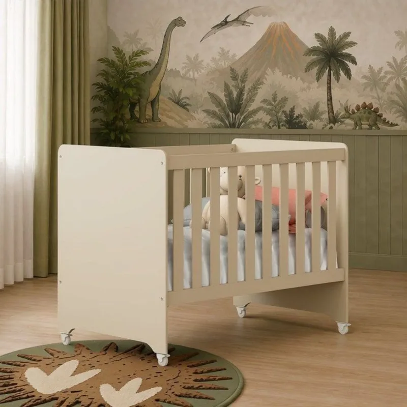 Berço Evolution 4 em 1 | 100% MDF para Colchão 130x70 cm | Areia /Fosco Areia Fosco