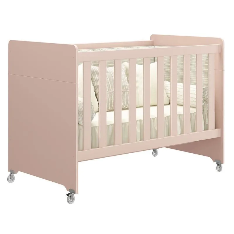 Berço Evolution 4 Em 1 Rosa Fosco - Reller Móveis Rosa Fosco - RELLER MÓVEIS