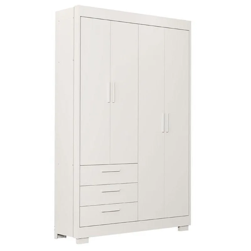 Guarda Roupa Infantil Zaki 4 Portas Branco Acetinado - Reller
