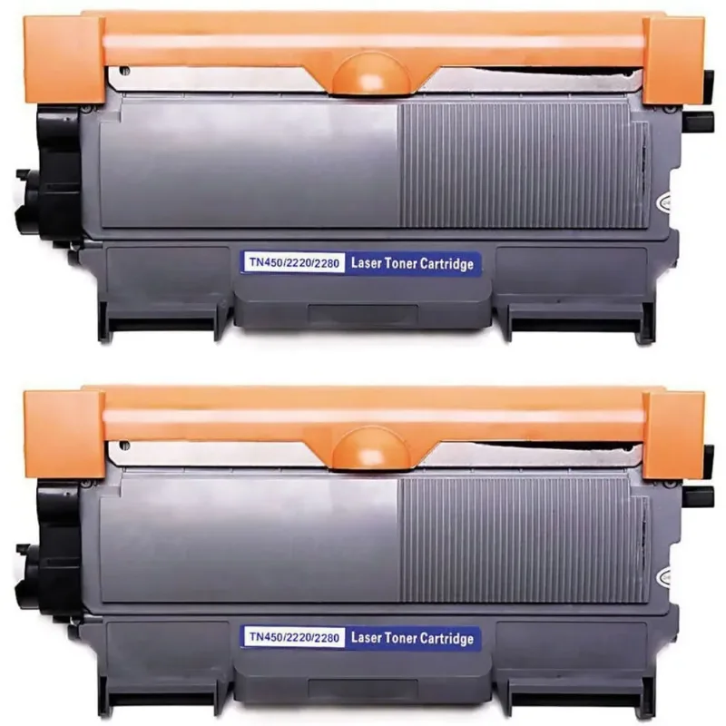 Kit 2x Toner TN450 TN420 TN410 Substituição para HL-2130 HL-2132 DCP-7055 DCP-7060 Preto 2.600