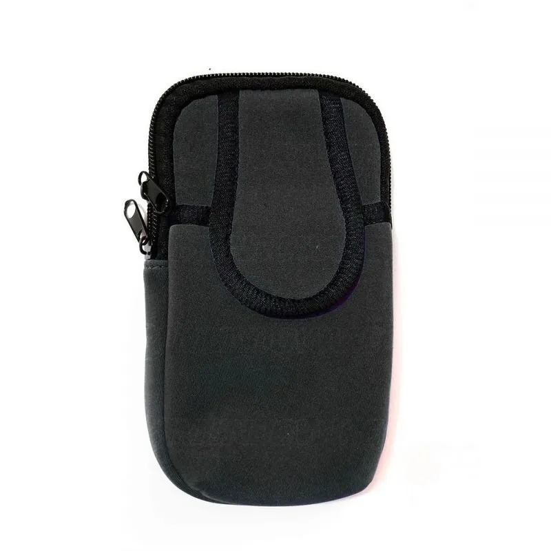 Braçadeira Esportiva Porta Celular Fechada Neoprene Preto NT