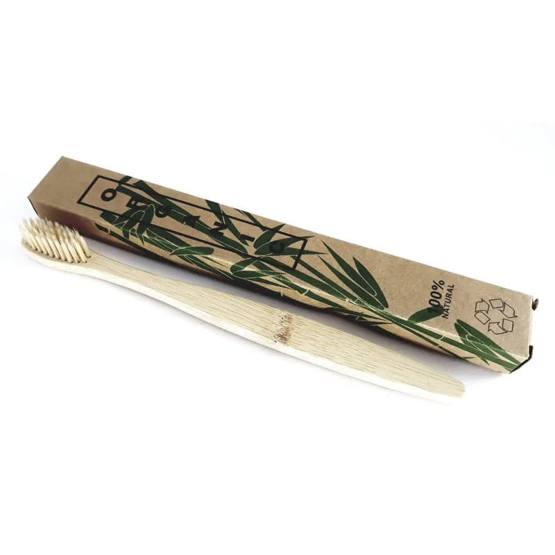 Escova De Dente De Bambu Sustentável Limpeza Higiene Bucal