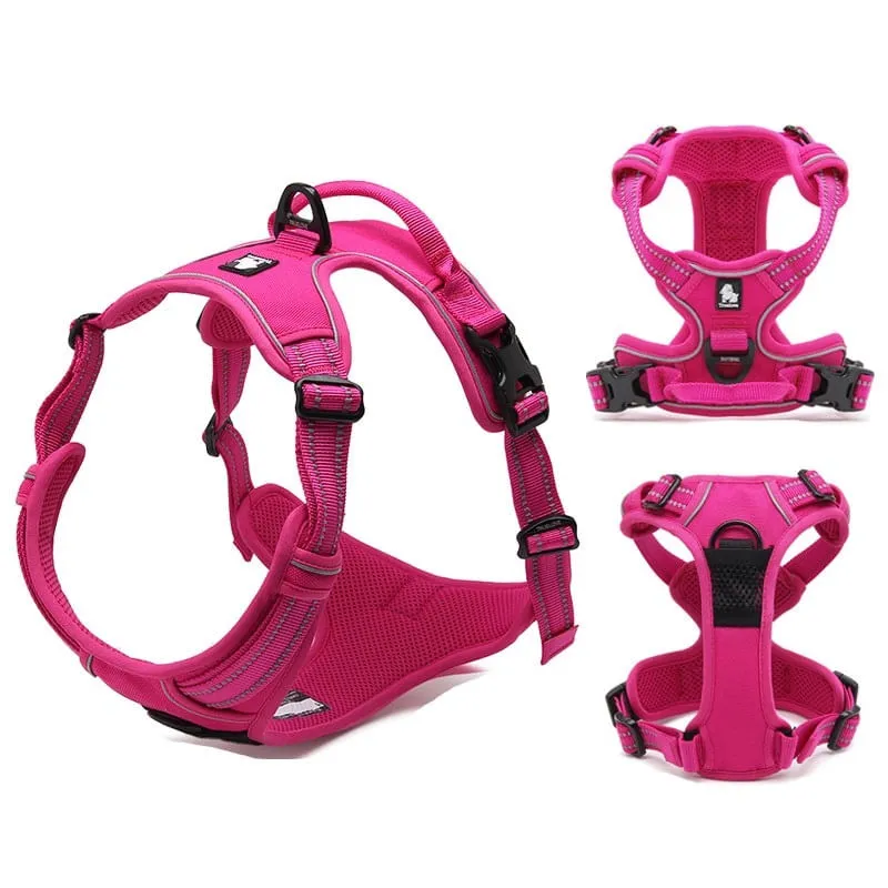 Coleira para cachorro de grande porte Tórax 82-107 cm Rosa