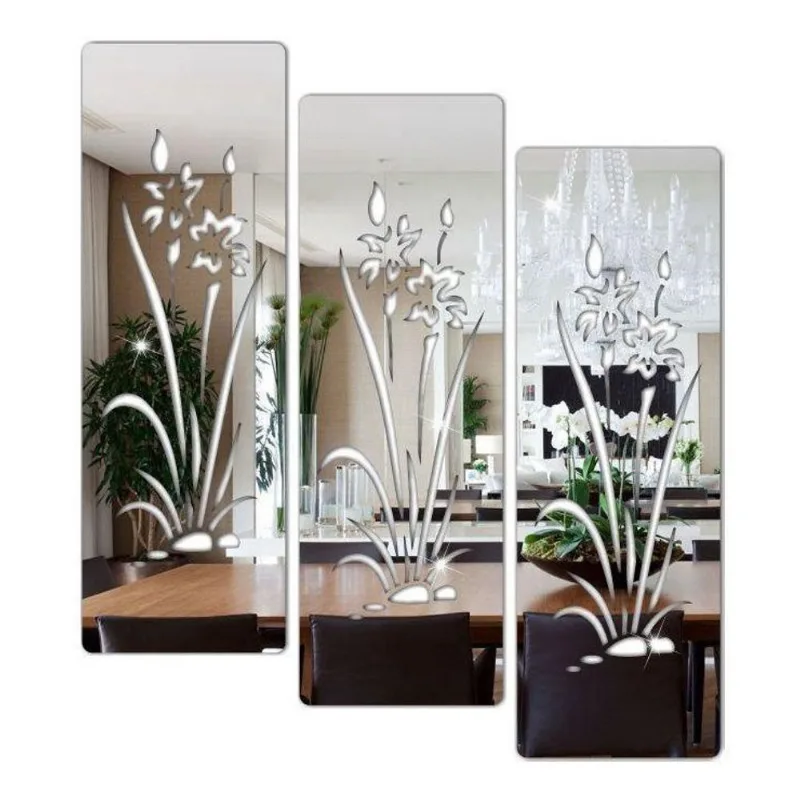 Espelho Decorativo Florais Em Acrílico - Flores