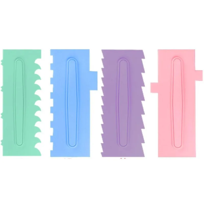 Kit Com 4 Espatulas Bolo Artesanato Candy Colors 4 5 6 7
