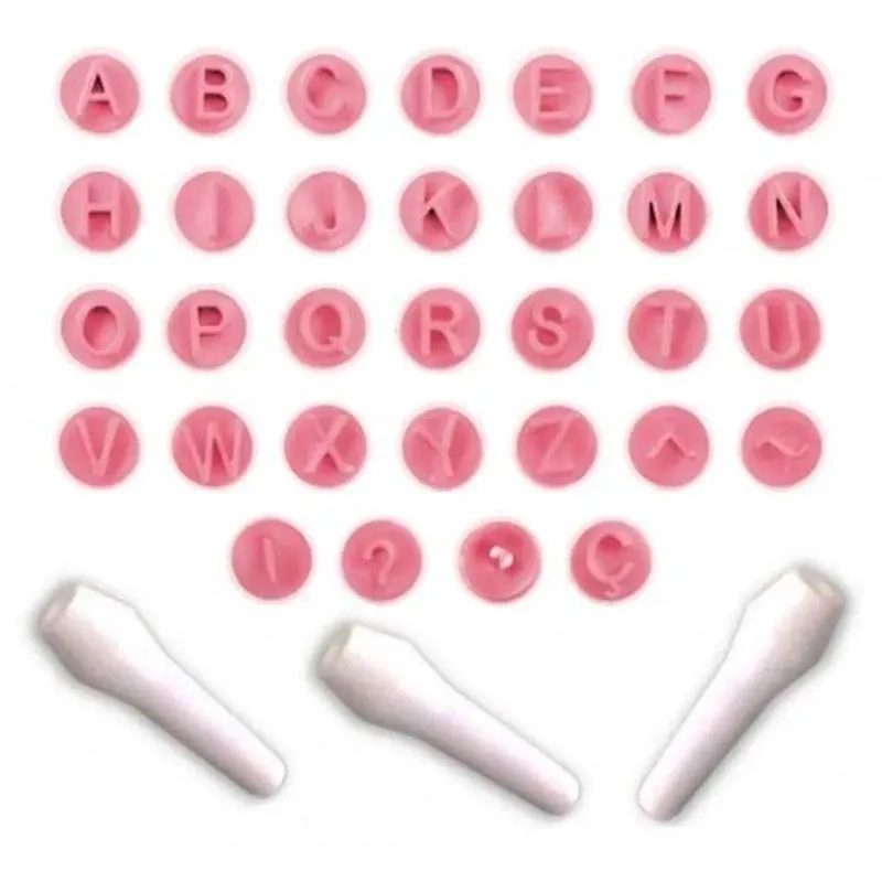 Kit Carimbo para Doces Letras c/35 - Blue Star