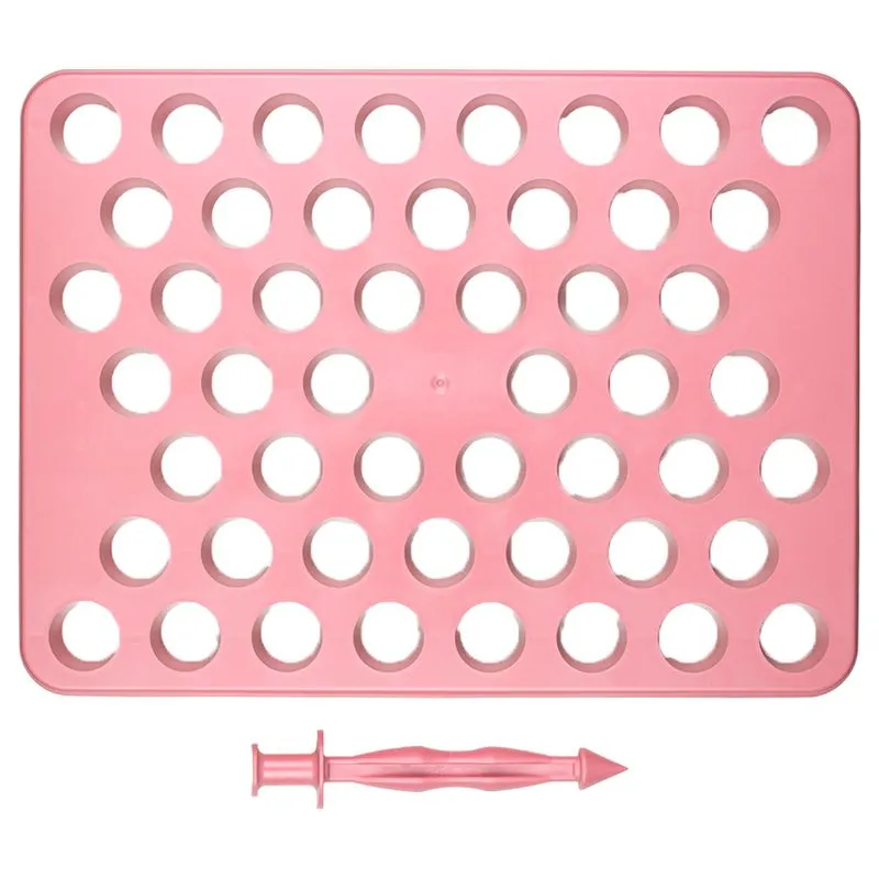 Placa Porcionadora Com Empurrador 2 em 1 Rosa 18g 2 Peças BLUESTAR