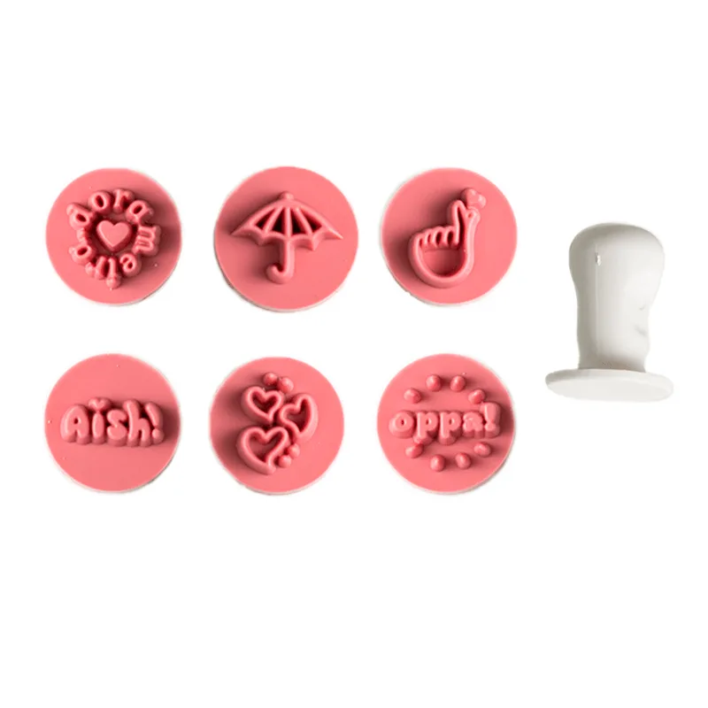 Kit Carimbos Dorama Rosa Bebê 2cm 7 Peças 413694 BLUESTAR KIT CARIMBOS DORAMA ROSA BEBÊ 2CM 7PC 413694 BLUESTAR
