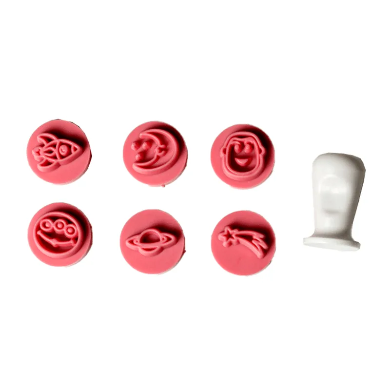 Kit Carimbos Astronauta Rosa Bebê 7 Peças BLUESTAR KIT CARIMBOS ASTRONAUTA ROSA BEBE 7PC 414301 BLUESTAR