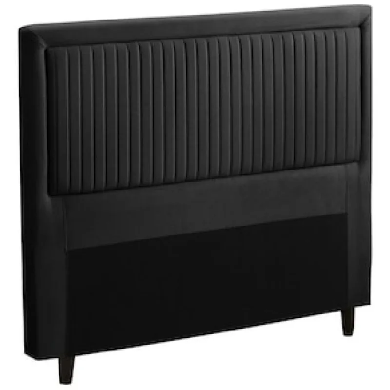 Cabeceira para Cama Casal Dobuê Berlim em Tecido Velopus Preto