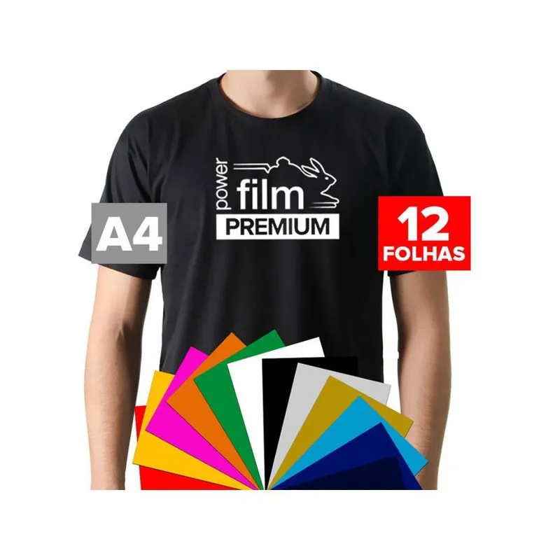 Kit Power Film Premium -12 cores - A4 - 12 folhas