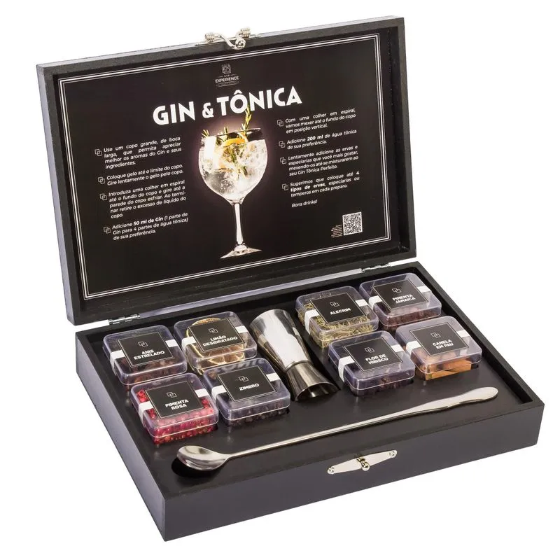 Kit Gin Tônica 8 Especiarias - Box Prime Com Dosador