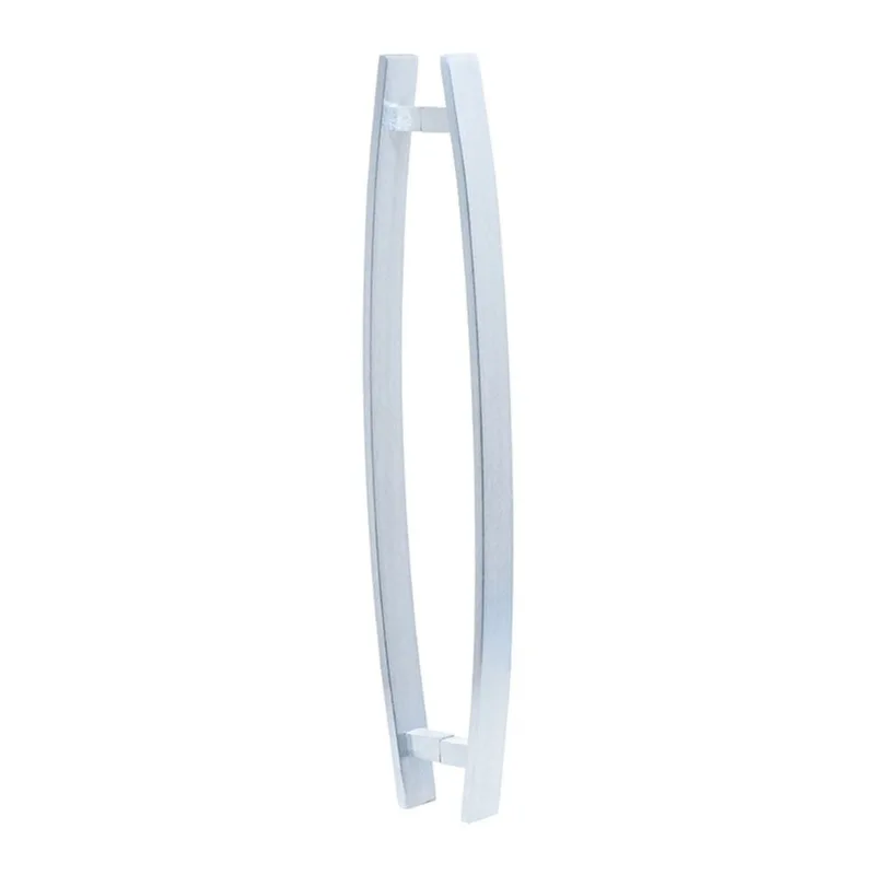 Puxador para Porta Barra Chata Curvo 120 cm Escovado