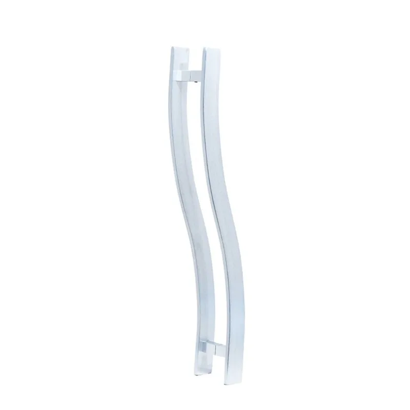 Puxador para Porta Barra Chata Curvo S 120 cm Escovado
