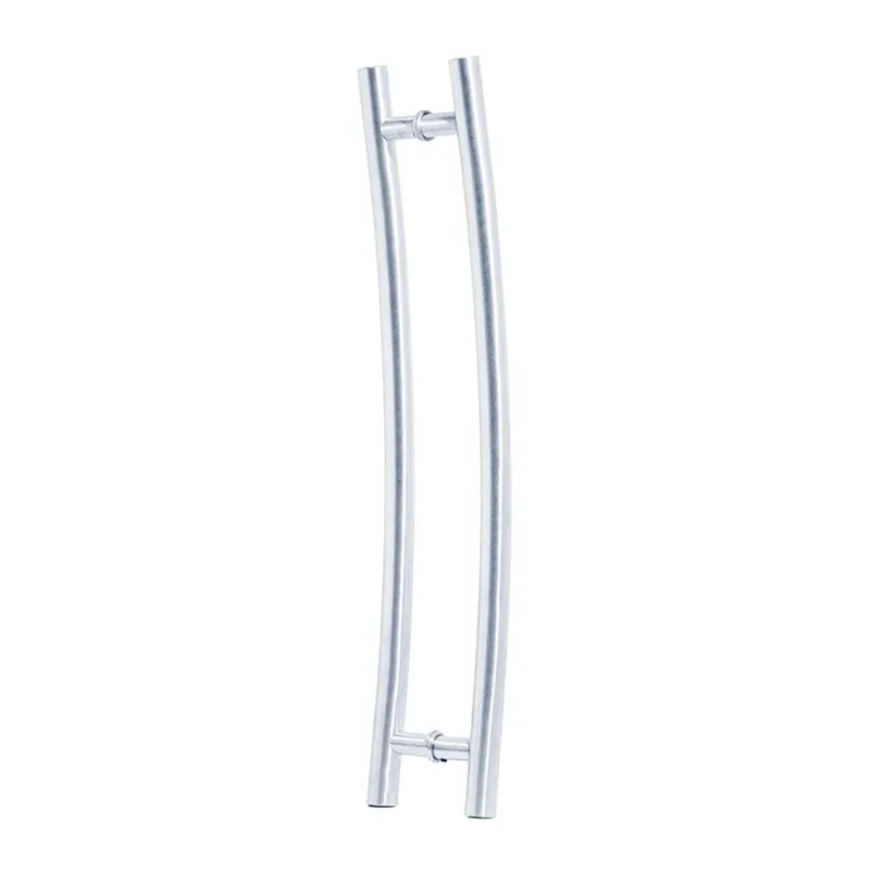 Puxador para Porta Tubular Curvo C 120 cm Escovado