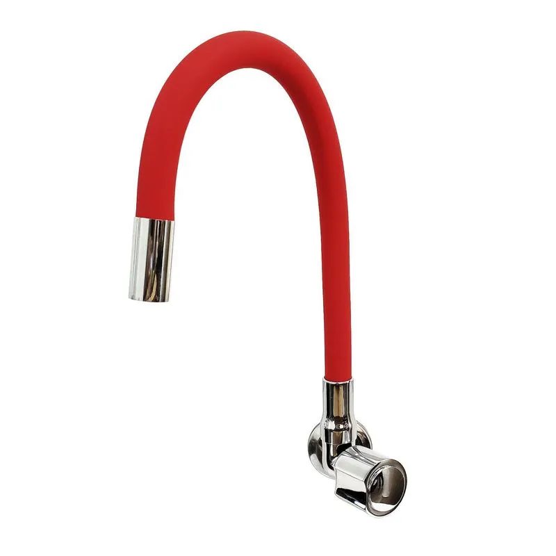 Torneira Cozinha Parede Gourmet Vermelha Flex 1/4 Volta C40