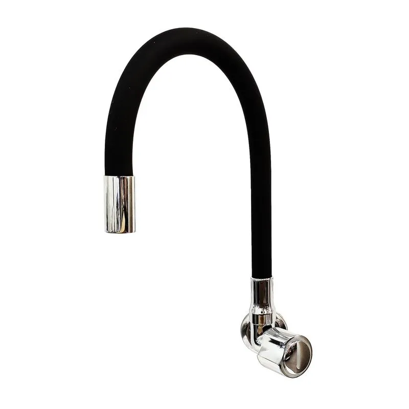 Torneira Cozinha Parede Gourmet Preta Flexível 1/4 Volta C40