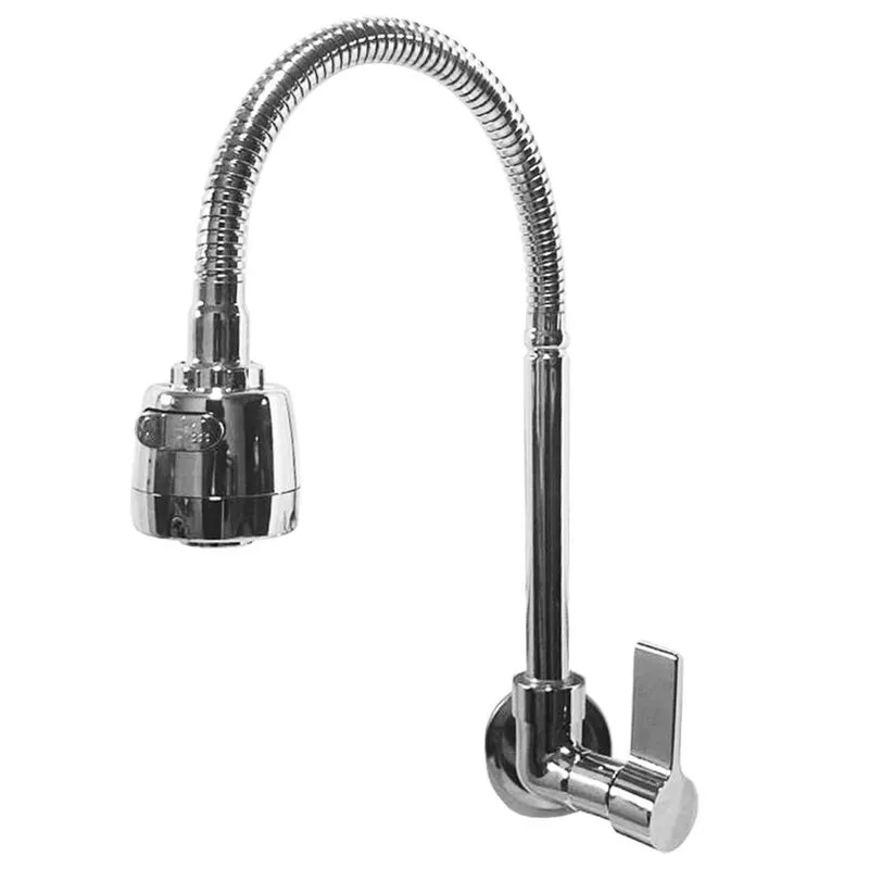Torneira Cozinha Gourmet Parede Flexível 1/4 Volta Cromo C70