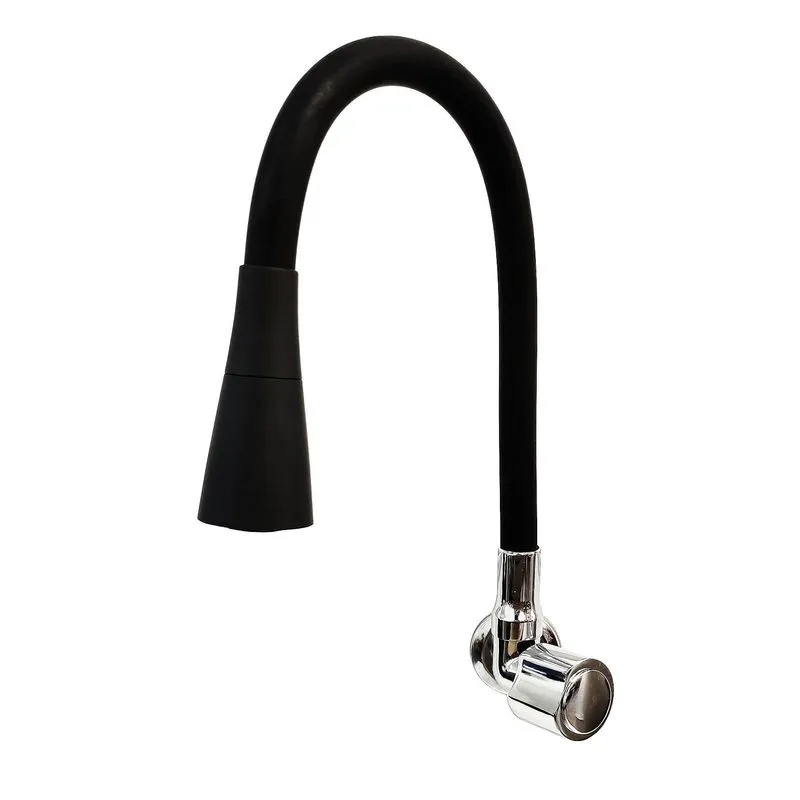 Torneira Cozinha Parede Gourmet Preta Cone 1/4 Volta C40