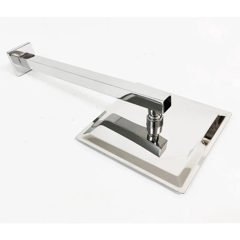 Ducha Chuveiro Quadrada Inox para Sistema Solar Gás ou Fria