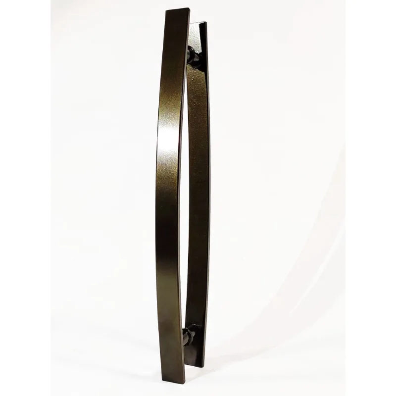Puxador para Porta Barra Chata Curvo 40cm x 4cm Bronze