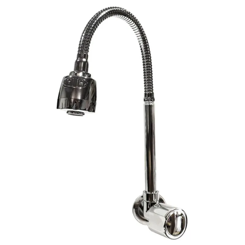 Torneira Cozinha Gourmet Parede Flexível 1/4 Volta Cromo C40