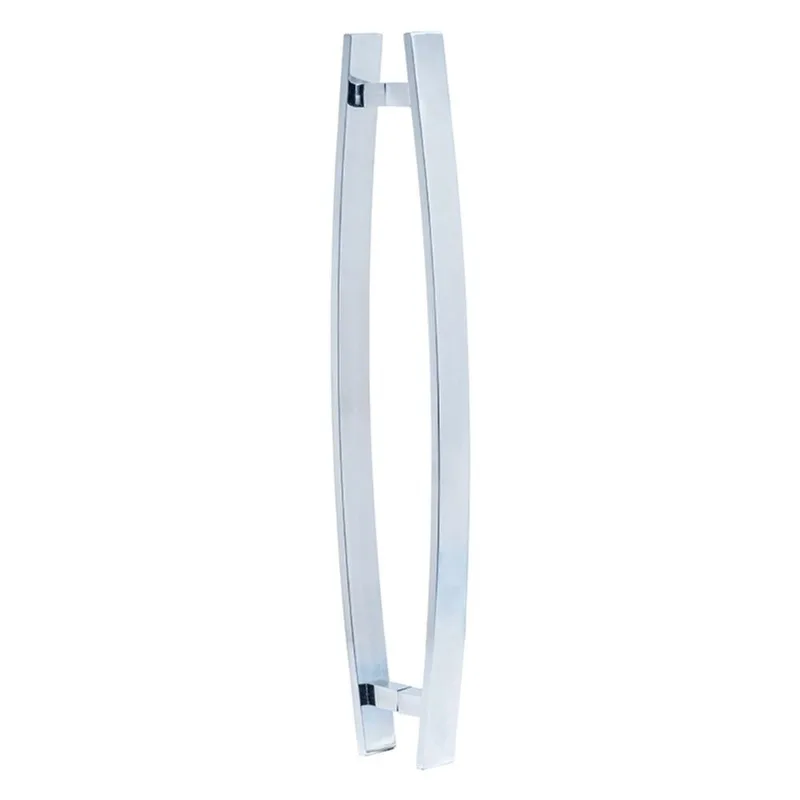 Puxador para Porta Barra Chata Curvo 70 cm x 4 cm Polido