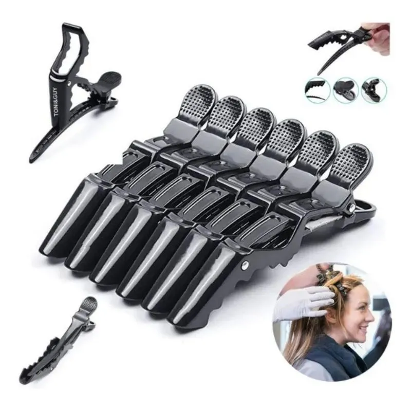 6 Presilhas Crocodilo Prendedor Cabelo Clips Tipo Bico Pato