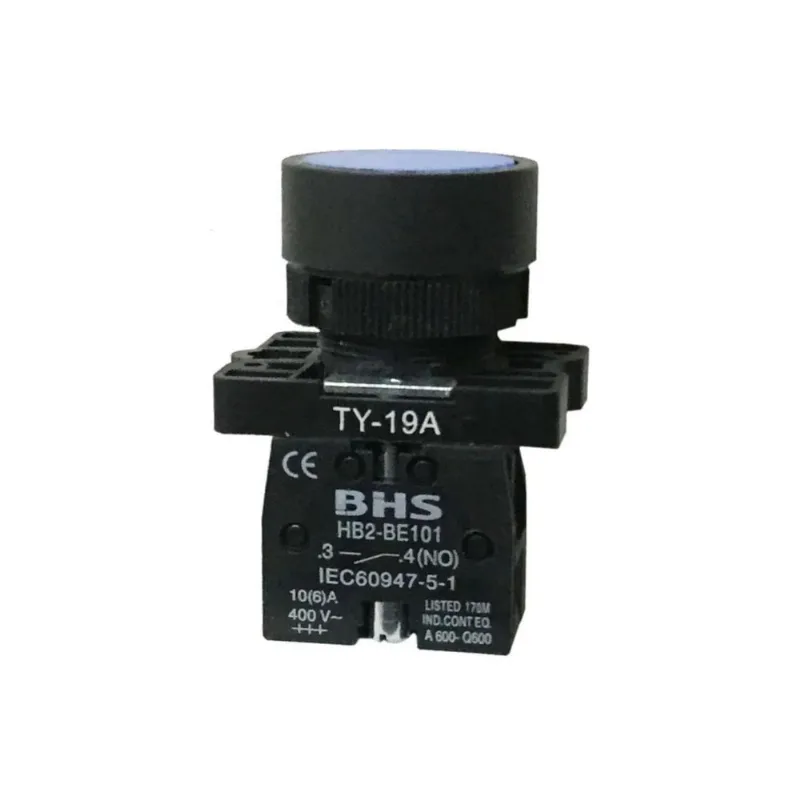 Botão 22Mm Hb2-Ea61 Azul 1Na Plástico Bhs