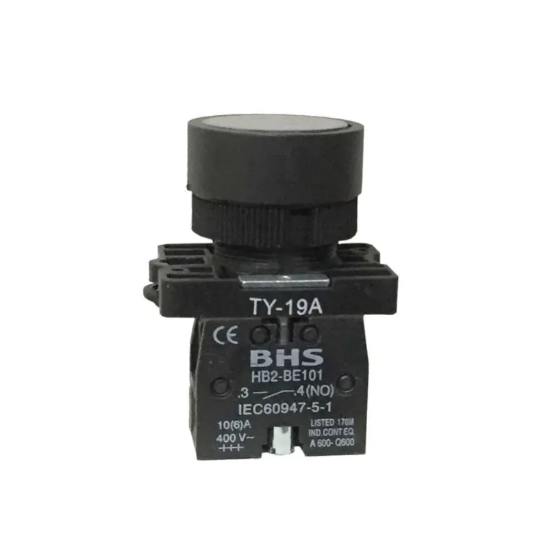 Botão 22Mm Hb2-Ea21 Preto 1Na Plástco Bhs
