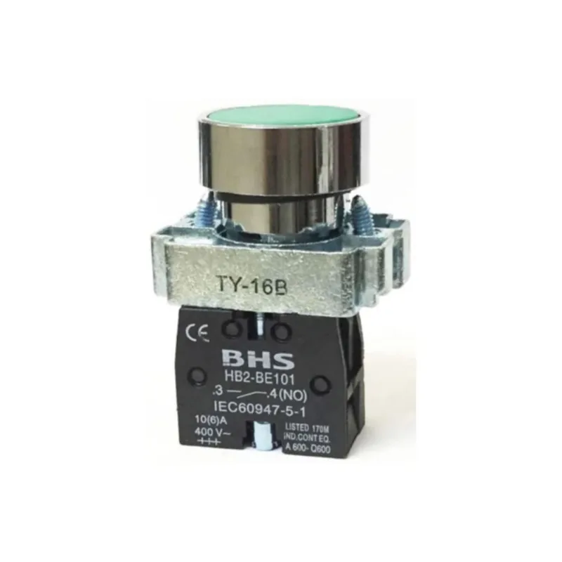 Botão 22Mm Hb2-Ba31 Verde 1Na Metal Bhs