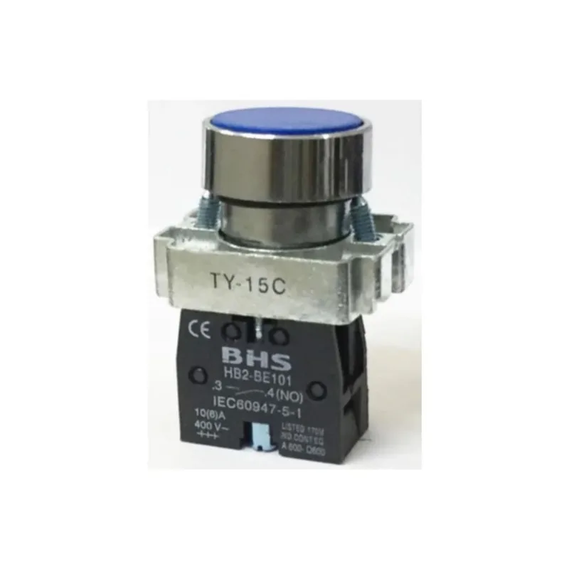 Botão 22Mm Hb2-Ba61 Azul 1Na Metal Bhs