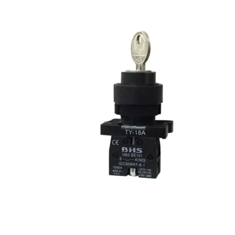Comutador 2 Posições Fixas 22Mm Hb2-Eg21 1Na Com Chave Plástico Bhs