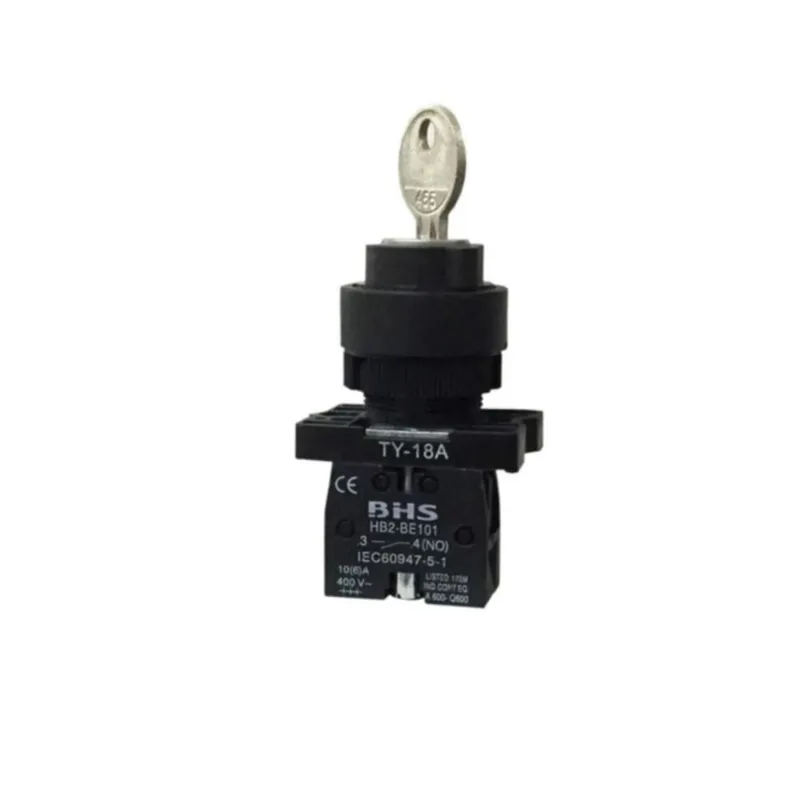 Comutador 2 Posições Fixas 22Mm Hb2-Eg41 1Na Com Chave Plástico Bhs