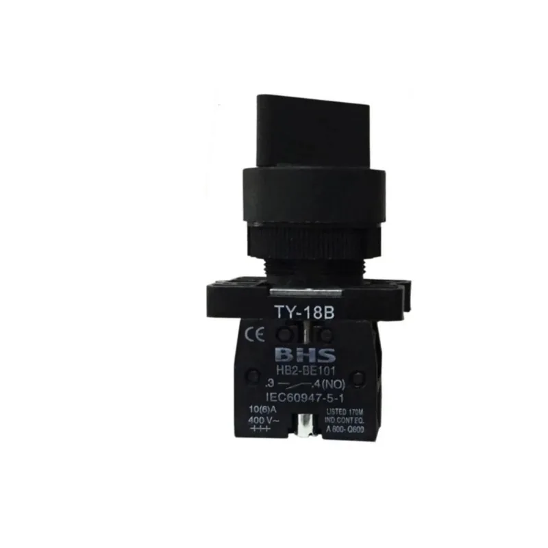 Comutador 2 Posições Fixas 22Mm Hb2-Ed21 1Na Manopla Curta Plástico Bhs
