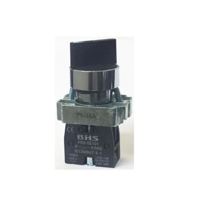 Comutador 2 Posições 22Mm Hb2-Bd41 1Na Manopla Curta Metal Com Retor Bhs