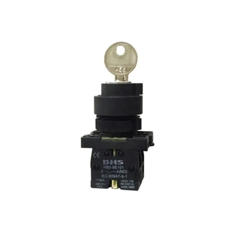 Comutador 3 Posições 22Mm Hb2-Eg73 2Na Com Chave Plástico Com Retor Bhs