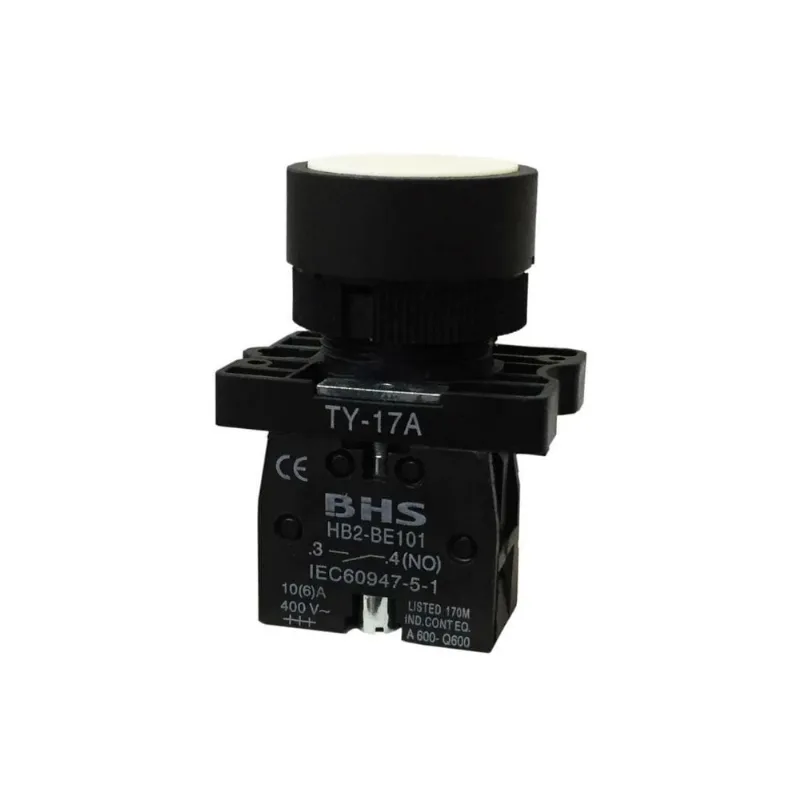 Botão 22Mm Hb2-Ea11 Branco 1Na Plástico Bhs