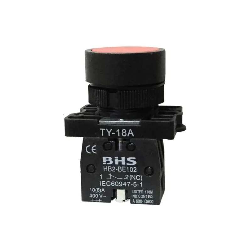 Botão 22Mm Hb2-Ea42 Vermelho 1Nf Plástico Bhs