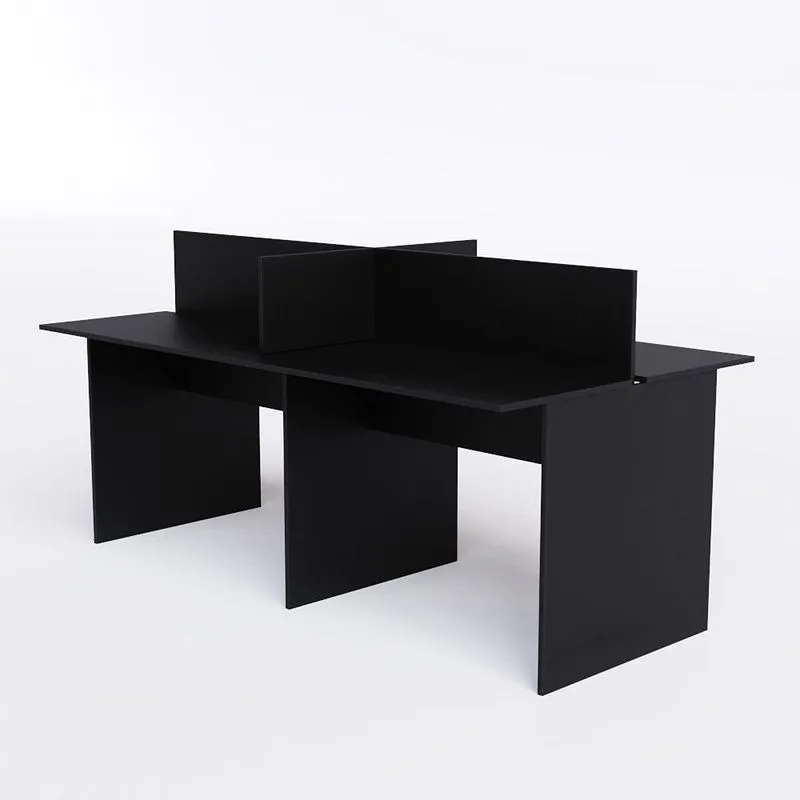 Bancada De Trabalho 4 Lugares Preto