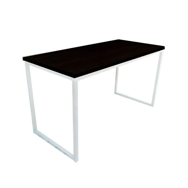 Mesa de Jantar Industrial 135X79cm Branca + Preto - M13579BCOPTO